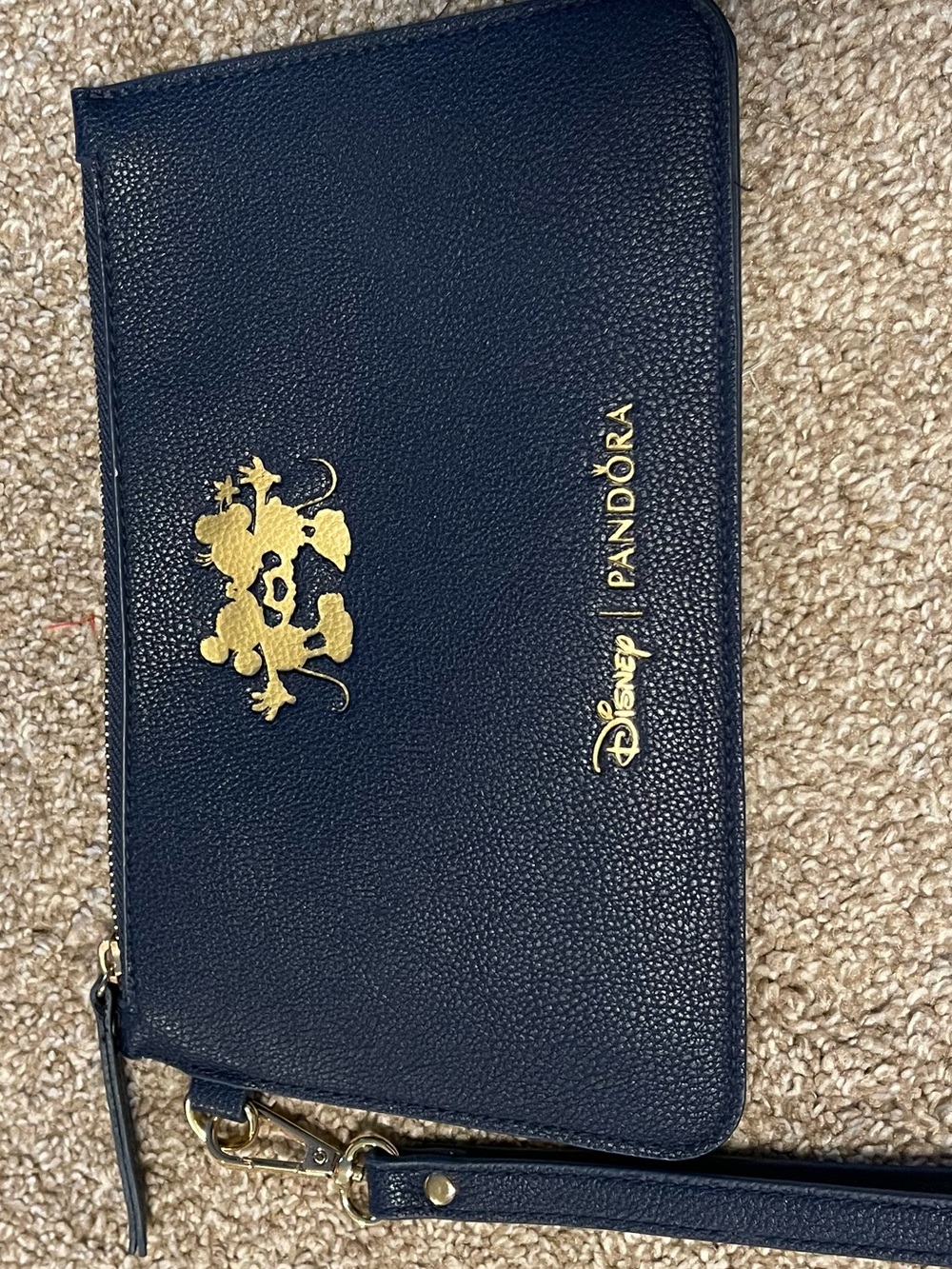Pandora Navy and Gold Disney Wristlet